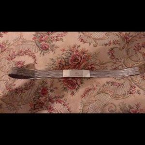 Gucci silver mesh belt